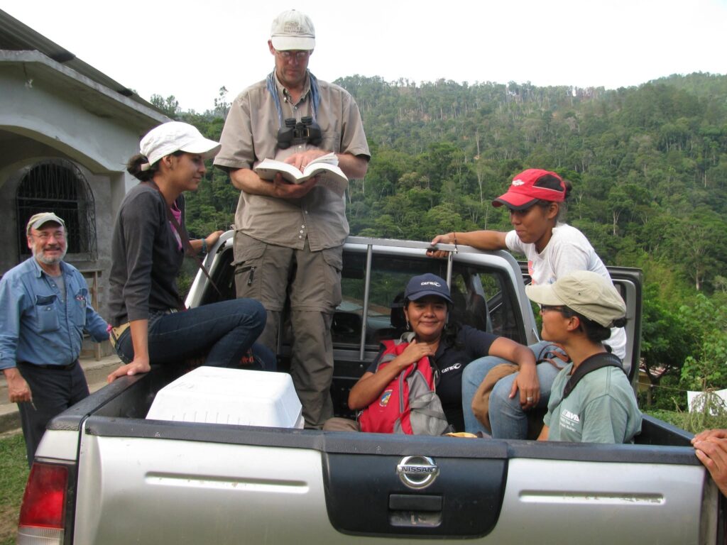 Dr. David King visiting communities in the Yoro Biological Corridor